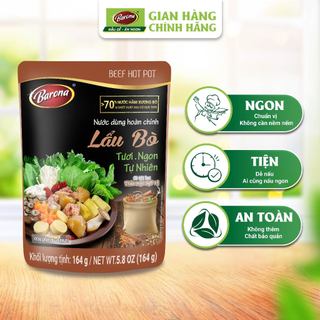  Gia vị nấu Nước Dùng hoàn chỉnh Barona - Lẩu Bò 164g gói 