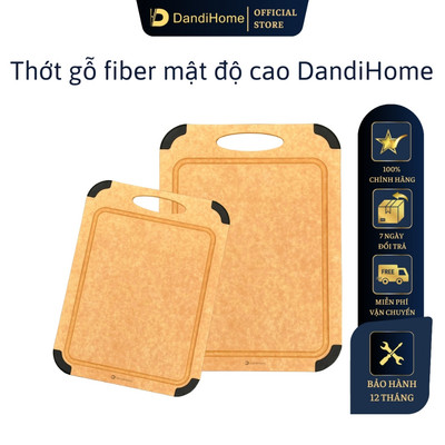Thớt gỗ sợi fiber DandiHome chịu nhiệt cao, sử dụng với máy rửa bát, không BPA, không mùi, chống ẩm mốc