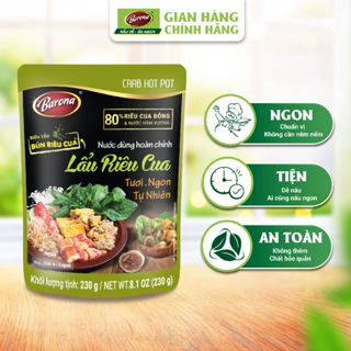 Gia vị nấu nước dùng hoàn chỉnh Barona - Lẩu Riêu Cua 230g/gói