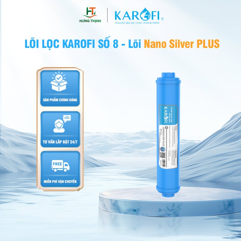 Lõi lọc Karofi số 8 Lõi Far Infrared (Lõi Hồng ngoại) Chống Tái Nhiễm Khuẩn - Hàng Chính Hãng