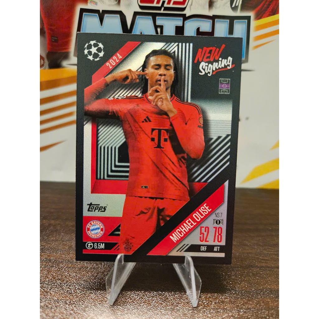 Thẻ NEW SIGNING Michael Olise Match Attax 2024/2025 (Bayern Munich) (24/25)