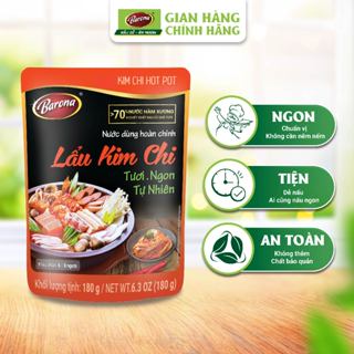 Hộp 10 gói gia vị nấu Nước Dùng hoàn chỉnh nấu Lẩu Kim Chi Barona 180g