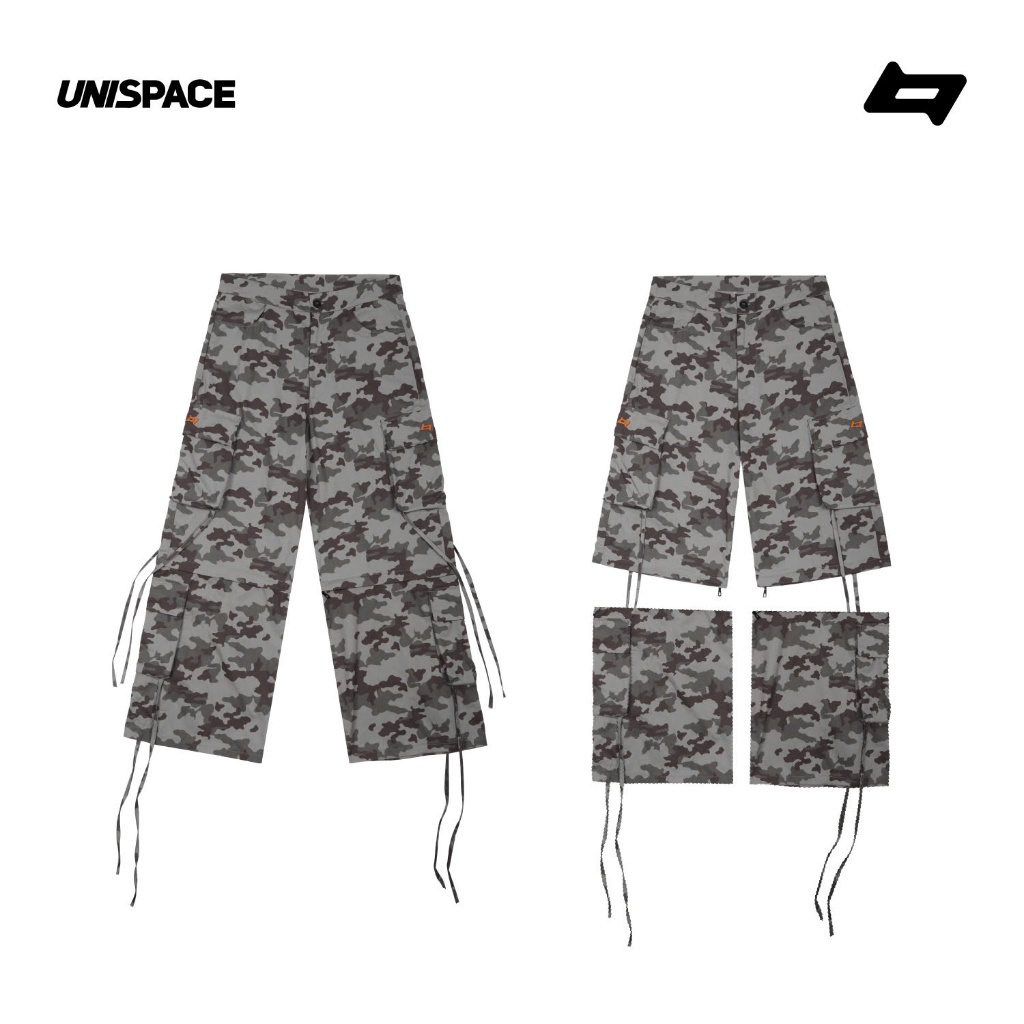 Quần dài túi hộp kaki ống rộng By UniSpace unisex nam nữ Camo Pants