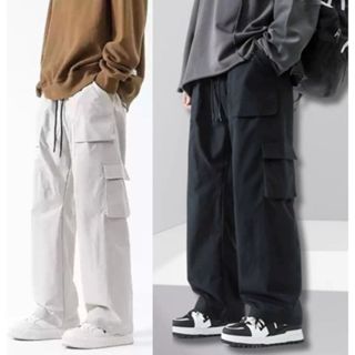 Quần kaki túi hộp dáng rộng unisex, quần kaki Nam, kiểu phong cách Hàn Quốc_A08