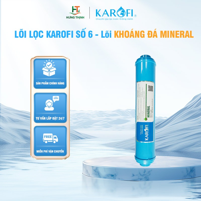 Lõi Lọc Karofi Số 6 (Lõi Khoáng Đá Mineral ) Hàng Chính Hãng, Cải Thiện Chất Lượng Nước