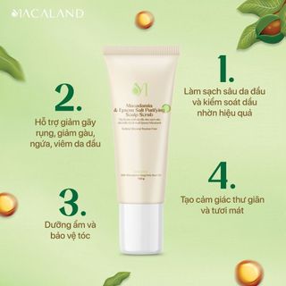 Tẩy Tế Bào Chết Da Đầu MACALAND 150g – Mắc Ca & Muối Epsom, Làm Sạch Gàu, Giúp Tóc Chắc Khỏe