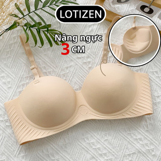  Áo cúp ngang đúc su chống tụt Áo ngực cúp ngang không gọng đệm nâng ngực 