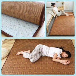   GIAO NGAY  Nệm Chiếu Mây Điều Hòa Dạng Thảm Xuất Nhật Chống Trượt Êm Mềm Mát Mẻ Gọn Nhẹ 