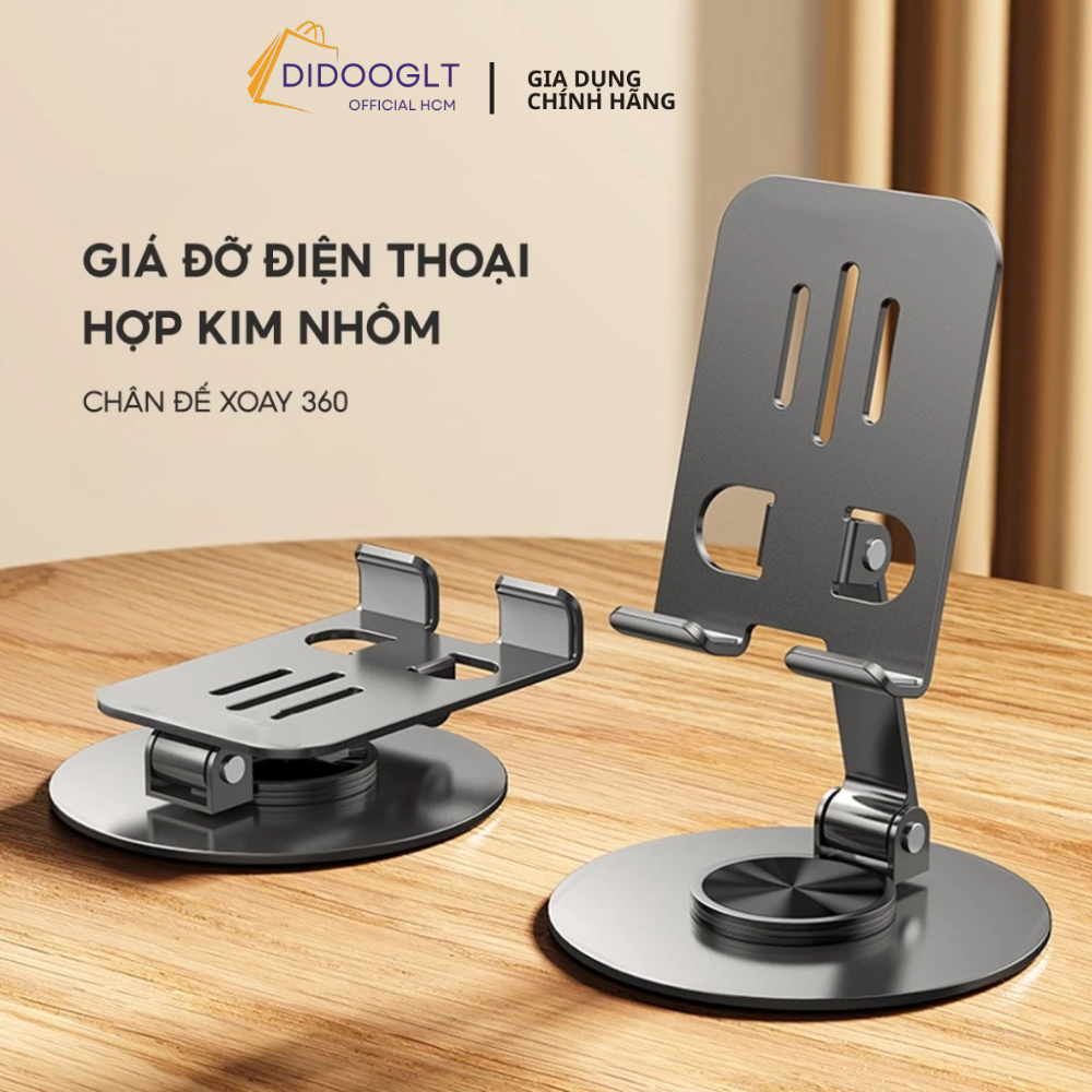 Giá Đỡ Điện Thoại Máy Tính Bảng Xoay 360 Độ Hợp Kim Nhôm - Kệ Điện Thoại Xem Phim Livestream (DIDOOGLT) | BigBuy360 - bigbuy360.vn