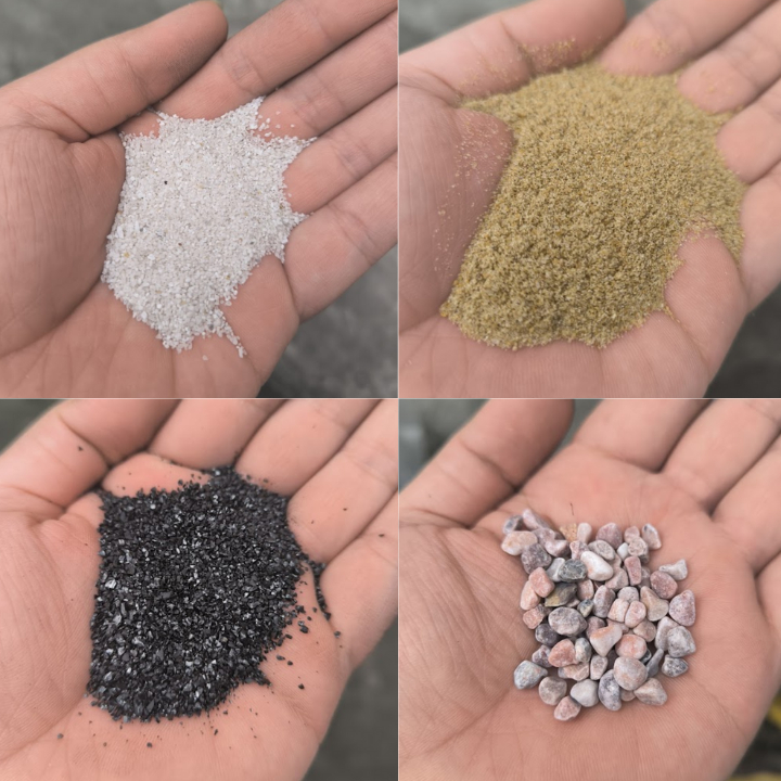 Cát sỏi trải nền bể cá thủy sinh