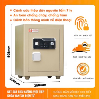 Két Sắt Việt Tiệp Siêu Cường Khóa Vân Tay Điện Tử KVTSC66-VT 50KG Bảo Mật Cao Cấp (Freeship Toàn Quốc)