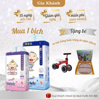 Bỉm Youli Tý Quậy organic,mềm,mỏng,thấm hút 1000ml,bỉm quần cho bé đủ size tã dán/quần từ S-3XL