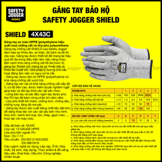 [CHÍNH HÃNG] Găng Tay Chống Cắt Safety Jogger Shield Cấp Độ 5 Bảo Vệ Tay An Toàn