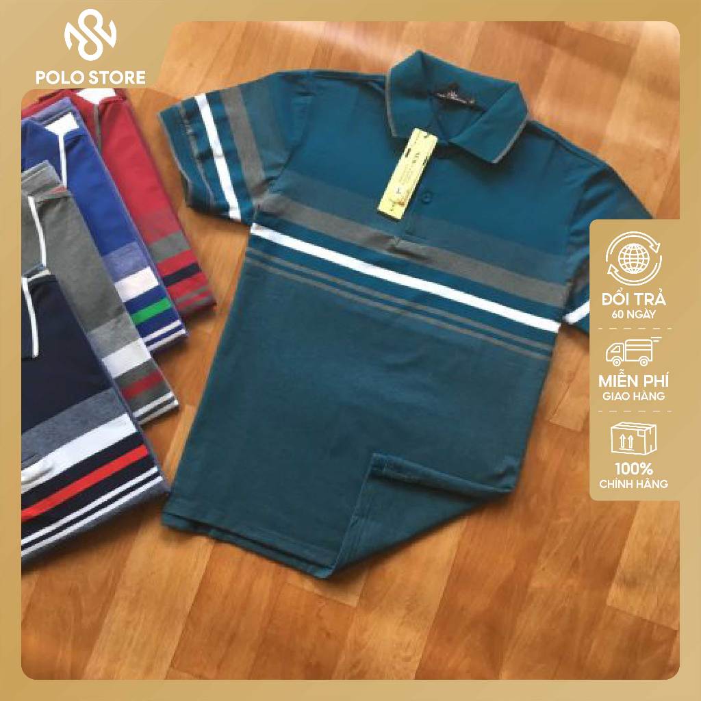 ÁO THUN NAM KẺ SỌC CỔ BẺ- SỌC NEW