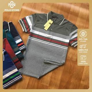ÁO THUN NAM KẺ SỌC CỔ BẺ- SỌC NEW