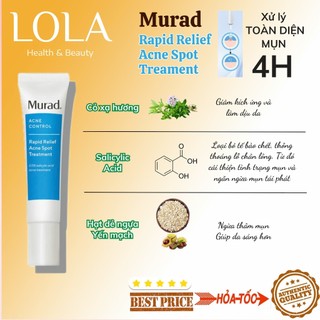   CHÍNH HÃNG  Murad Rapid Relief Acne Spot Treatment – Kem Chấm Mụn 4H Cấp Tốc 