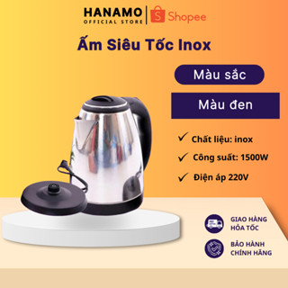 Ấm Siêu Tốc Inox 1,8 Lít Đun Sôi Cực Nhanh - Bình siêu tốc inox tốt cho sức khỏe người sử dụng