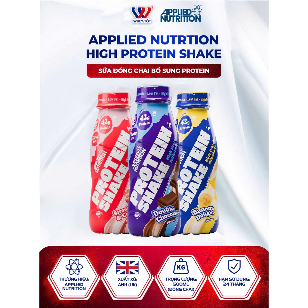 Thực phẩm bổ sung dinh dưỡng Applied Nutrition High Protein Shake – Hỗ trợ giảm cân và xây dựng cơ bắp hiệu quả
