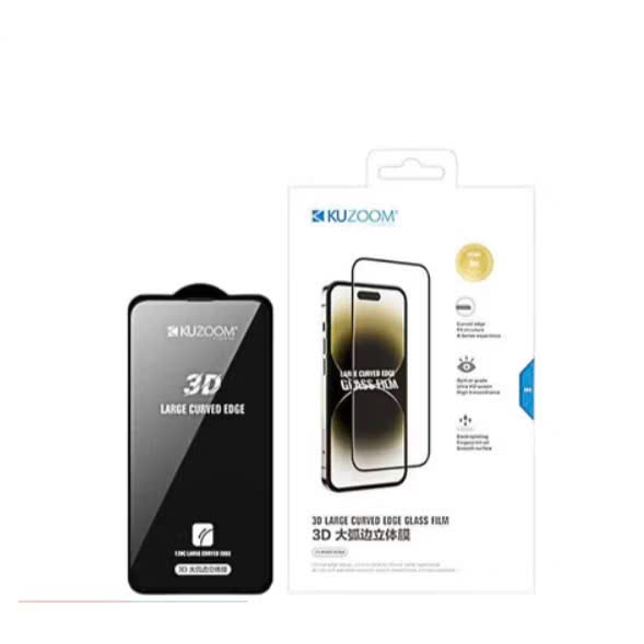 16e Kính cường lực cho iPhone 16E Hãng Kuzoom 3D Full màn hình cảm ứng mượt (ks1)