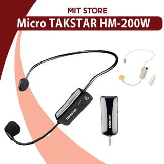 Mic không dây cao cấp Takstar HM-200W sử dụng sóng UHF kết nối loa trợ giảng, loa kéo, amly... [Bảo Hành 1 Năm]