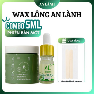  Combo Wax Lông An Lành + Mỡ Trăn 5ML   Tặng sét giấy và que wax   