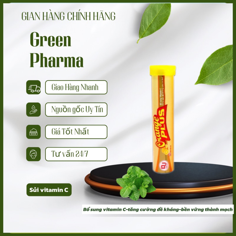 Combo 2 lọ Viên c sủi Vitamin C Đại uy chính hãng, tăng đề kháng, tuýp 20 viên