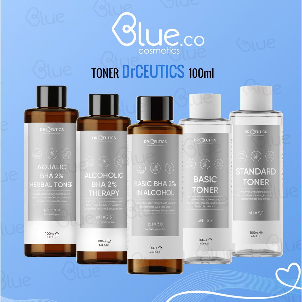 Toner Cân Bằng Da DrCeutics BHA 2%, Basic, Standrad 100ml