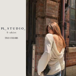  Áo Thun Nữ Cổ Đổ Sau Lưng P.L.STUDIO - T4 