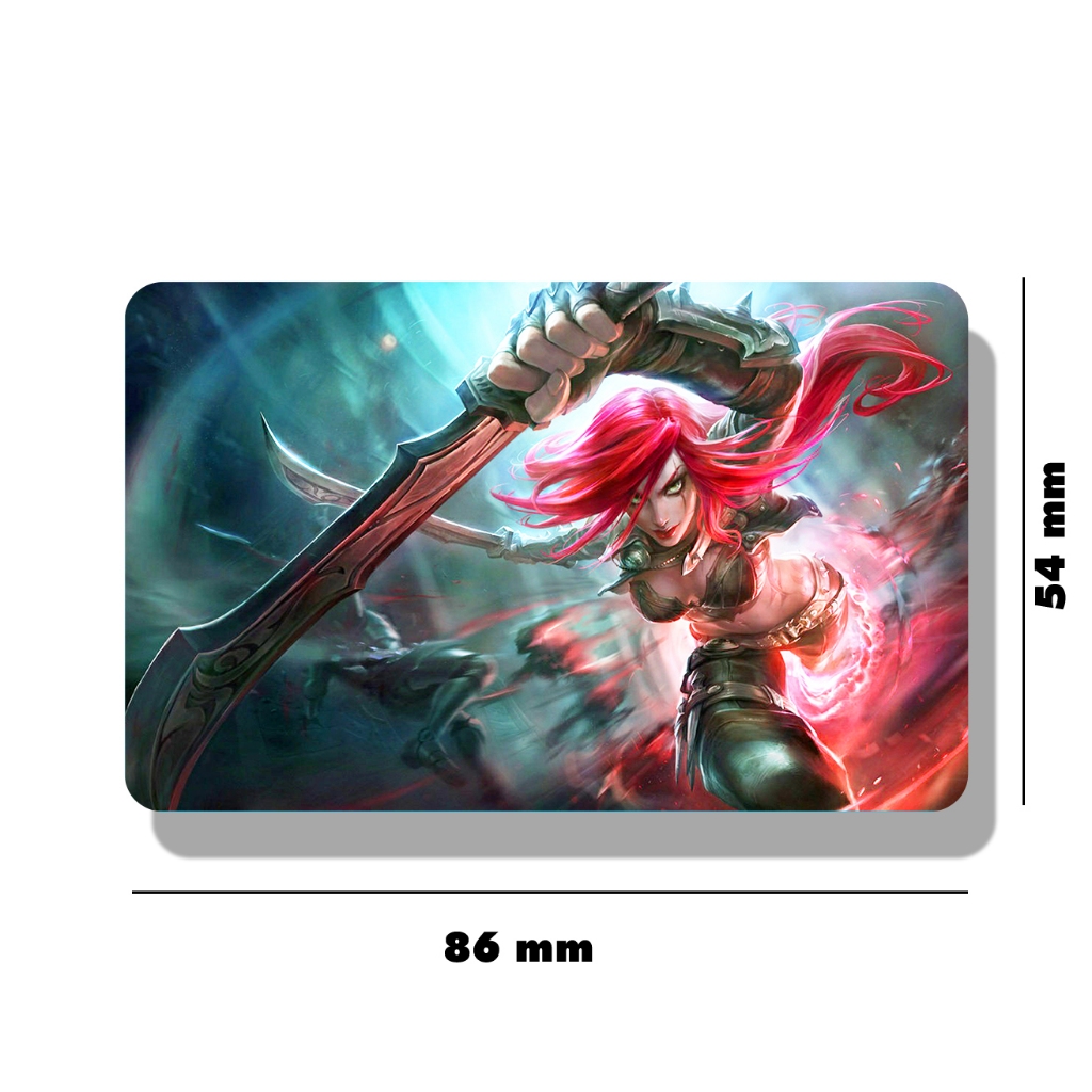 Skin Tướng Katarina in trên Card nhựa PVC cứng cáp bền màu