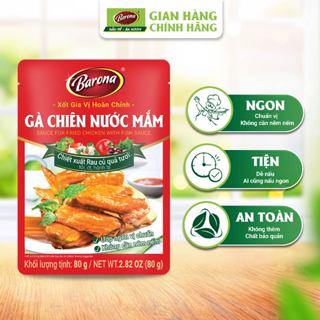 Gia Vị Gà Chiên Nước Mắm Barona 80g ướp ngon chuẩn vị không cần nêm nếm