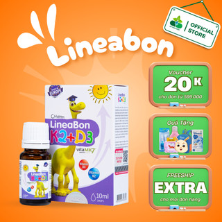 LineaBon Vitamin D3K2 hỗ trợ hấp thu Canxi cho trẻ Trẻ cao lớn khỏe mạnh Xương răng chắc khỏe