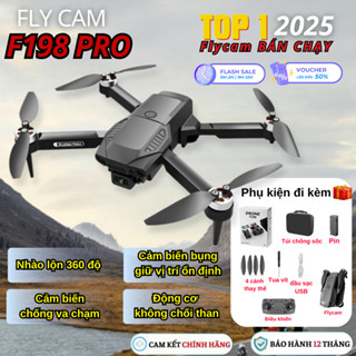 PIycam điều khiển từ xa F198 pro,  fIycam mini giá rẻ trang bị camera kép 4k, cảm biến chống va chạm