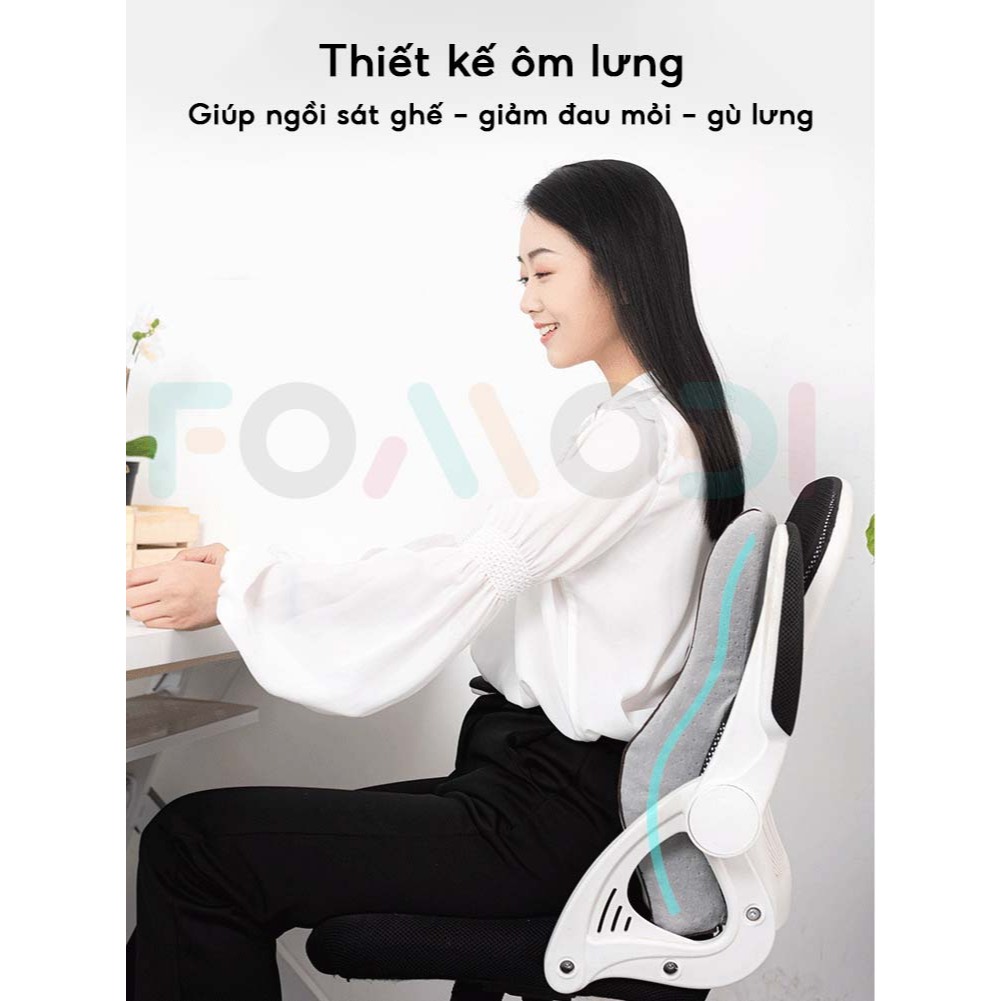 Gối tựa lưng massage FOMODI cao su non dành cho dân văn phòng và lái xe thiết kế công thái học chống đau mỏi | BigBuy360 - bigbuy360.vn