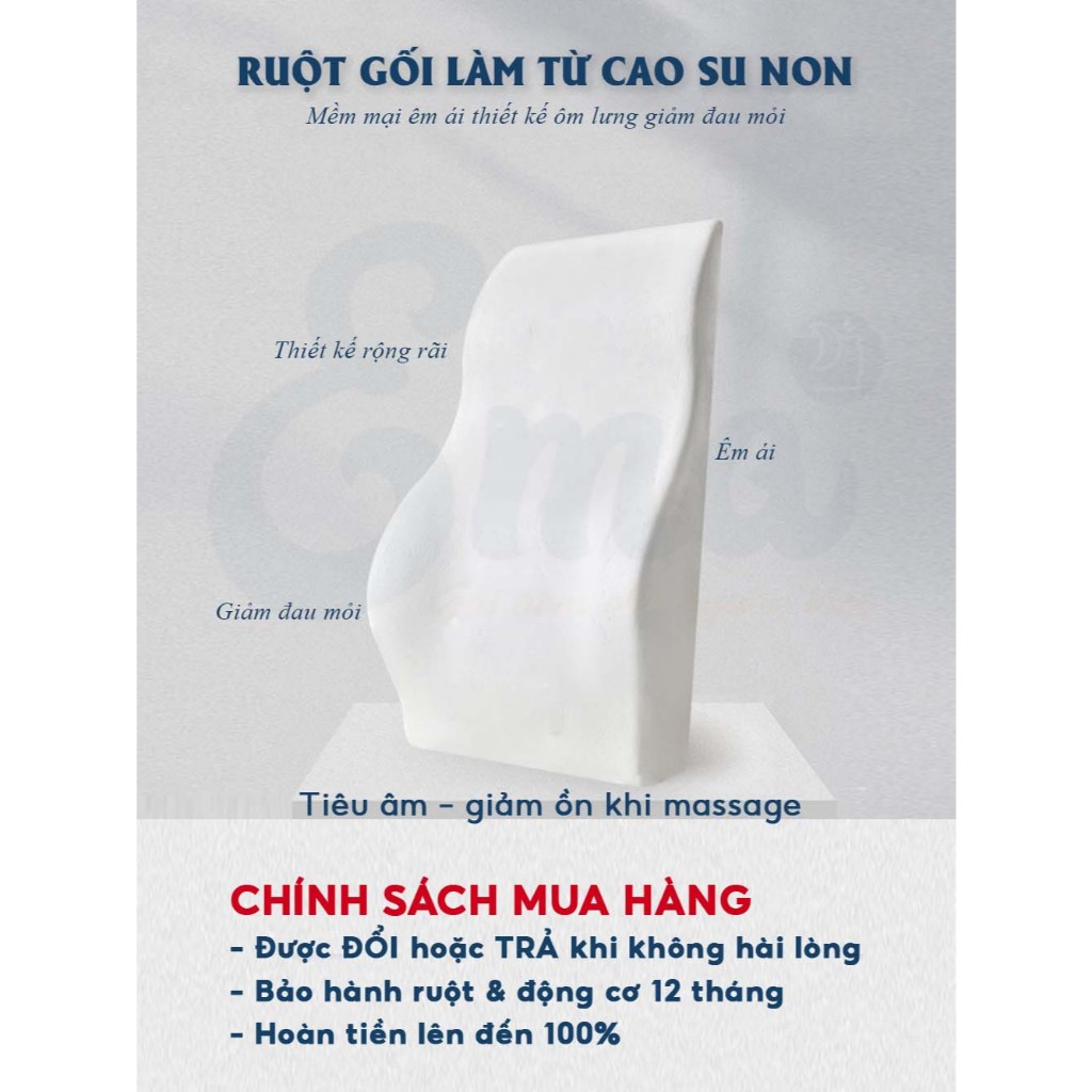 Gối tựa lưng massage FOMODI cao su non dành cho dân văn phòng và lái xe thiết kế công thái học chống đau mỏi | BigBuy360 - bigbuy360.vn