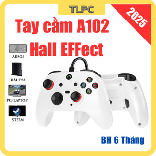  Tay cầm Chơi Game có dây A102 Hall EFF Cần 360 độ rung dùng cho PC Laptop PS3 ĐT  adroi chơi full skill siêu mượt 