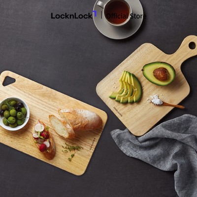Bộ 2 Thớt Gỗ Cây Cao Su Lock&Lock LWC001S2