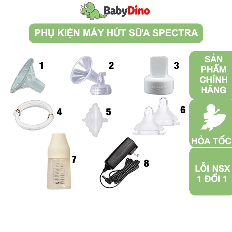 Phụ Kiện Máy Hút Sữa Spectra, Dùng Cho Máy Spectra 9 Plus, 9S, S1 Plus, S2 Plus, M1, M2, Duals, Dual