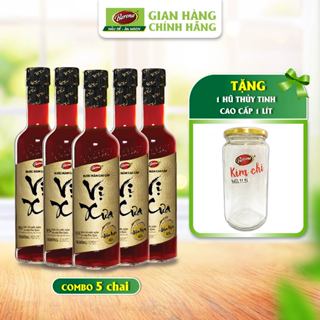 Combo 5 chai Nước Mắm Cao Cấp Vị Xưa Barona 40 Độ Đạm - 500ml [tặng 1 hũ thủy tinh cao cấp 1 lít]
