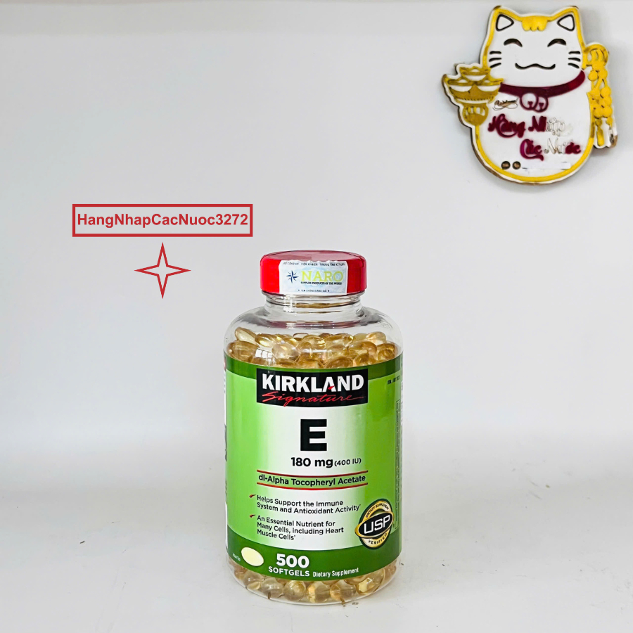Vitamin e kirkland 500 viên date 2027