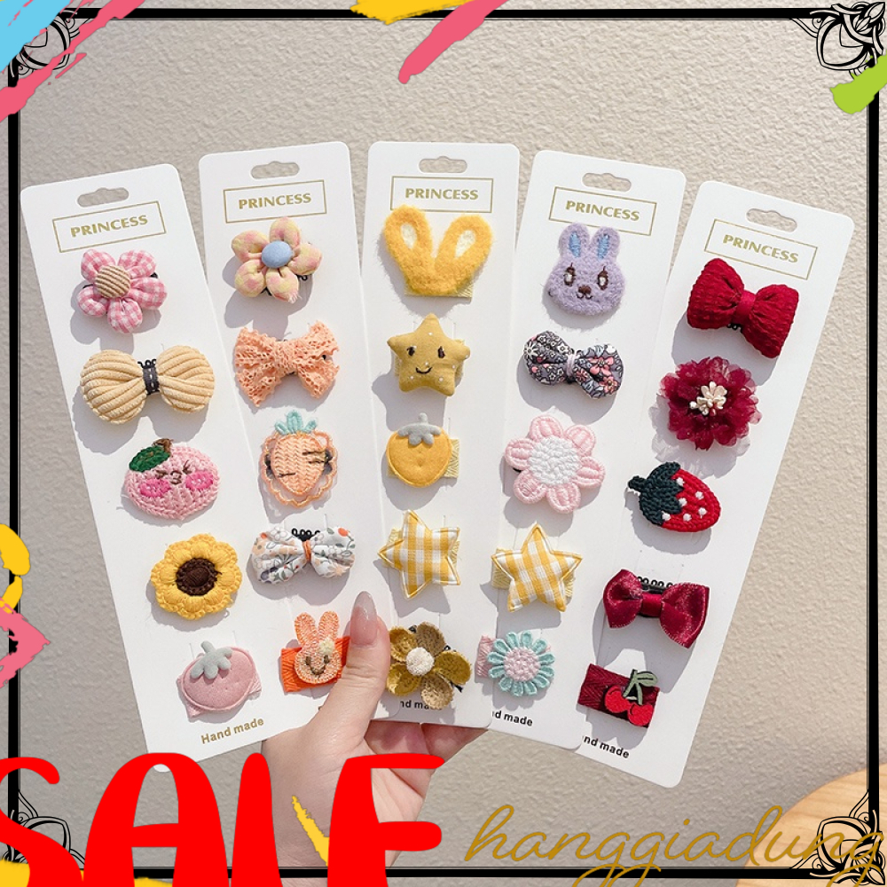 Set 5 kẹp tóc đáng yêu D83 với nhiều mẫu xinh xắn cho các bé gái HGDD83