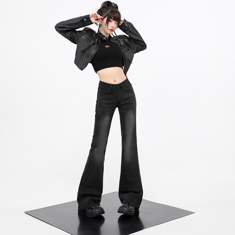 Quần jeans nữ ống loe co giãn MIAA , quần bò jean nữ ống đứng rộng suông CẠP CAO cao cấp Hottrend | BigBuy360 - bigbuy360.vn