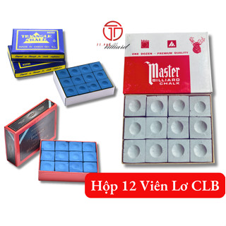 Hộp 12 Viên Lơ Bida Master Xám Nội Địa Phấn Bôi Đầu Tẩy Bi-A Độ Bám Cao Thịnh Tâm 
