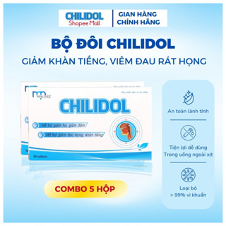 [5 hộp] CHILIDOL giảm khản tiếng, viêm thanh quản, viêm họng, đau rát họng [chính hãng Minh Phúc]