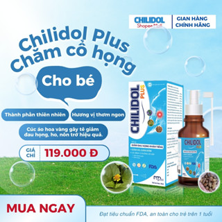 Xịt họng giảm ho trẻ em CHILIDOL Plus giảm đau rát họng, giảm khản tiếng [chính hãng Minh Phúc]