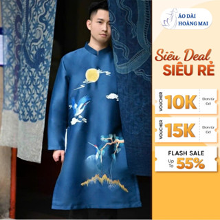 Áo Dài Nam Cách Tân Bigsize – Thiết Kế Thêu Đẹp Cao Cấp {50–105kg} – Dự Trung Thu & Tết – Hoàng Mai
