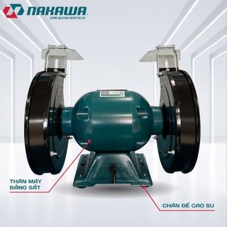 MÀI ĐÁ 2 ĐẦU NAKAWA 375w 200mm dây đồng