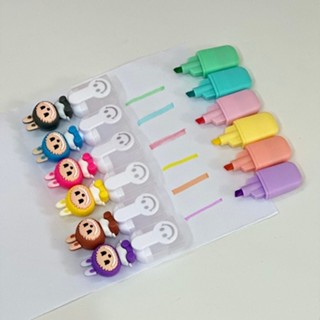  Vỉ Bút Highlight Labubu Siêu Cute - Bút Nhớ Dòng Màu Pastel Bút Gạch Dòng Ghi Chú Học Tập 