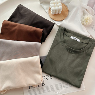 Áo thun 3158 chất cotton khô thoáng mát, áo phông nam nữ mẫu mới 2025 đẹp dưới 60kg