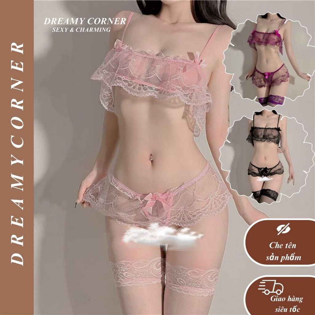 Đồ lót gợi cảm quyến rũ DL04 💕CHE TÊN💕 Bộ đồ lót ren quyến rũ | BigBuy360 - bigbuy360.vn