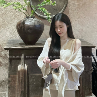  MOULIÉ | Mộc An Set Áo Linen kèm khăn choàng & quần lụa 
